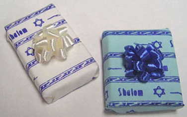 Dollhouse Miniature Shalom Gift-Specify Blue Or White